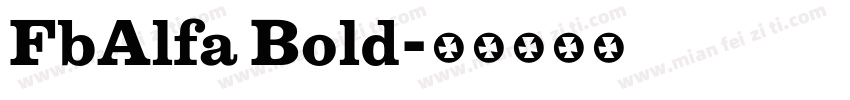 FbAlfa Bold字体转换